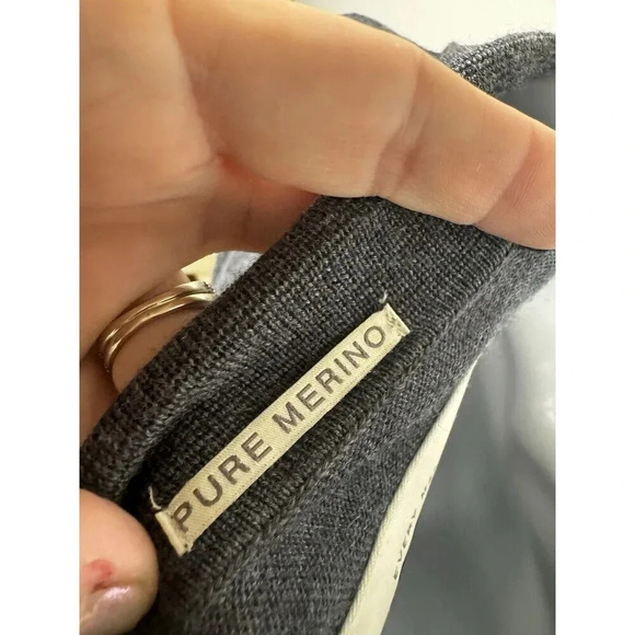 Superdry Idris Elba Mens Gray Pullover Knit 100% Merino Wool Sweater - Picture 5 of 9